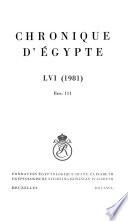 Chronique d'Égypte