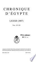 Chronique d'Égypte