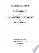 Chronique de l'Académie Goncourt