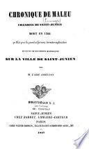 Chronique de Maleu, chanoine de Saint-Junien, mort en 1322