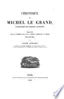Chronique de Michel le Grand, patriarche des Syriens Jacobites