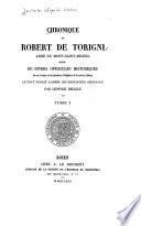 Chronique de Robert de Torigni, abbé du Mont-Saint-Michel