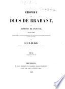 Chronique des ducs de Brabant