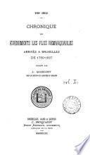 Chronique des évènements les plus remarquables arrivés à Bruxelles de 1780 à 1827