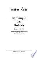 Chronique des oubliés