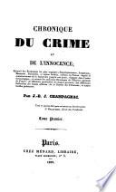 Chronique du crime et de l'innocence