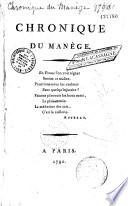 Chronique du Manège