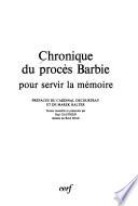 Chronique du procès Barbie
