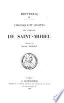 Chronique et chartes de l'abbaye de Saint-Mihiel
