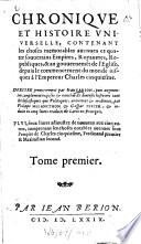 Chronique et histoire universelle ...