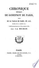 Chronique Métrique de Godefroy de Paris