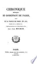Chronique mètrique de suivrie de la gaille de Paris en 1313