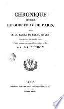 Chronique mètrique de suivrie de la gaille de Paris en 1313