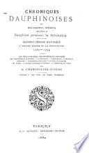 Chroniques dauphinoises et documents inédits relatifs au Dauphiné pendant la révolution