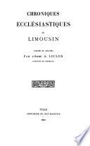 Chroniques ecclésiastique du Limousin
