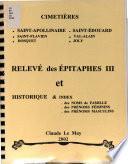 Cimetières Saint-Apollinaire, Saint-Édouard, Saint-Flavien, Val-Alain, Dosquet, Joly