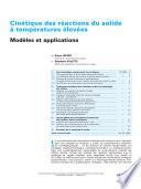 Cinetique Des Reaction Du Solide A Temperatures Elevees