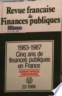 Cinq ans d'histoire des finances publiques en France