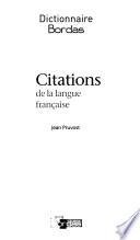 Citations de la langue française