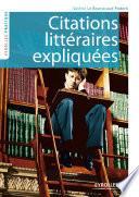 Citations littéraires expliquées