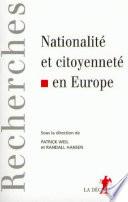 Citoyenneté et nationalité en Europe
