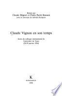 Claude Vignon en son temps