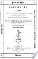 Cléomadès conte tr. en vers français modernes, du vieux langage, d'adénès Le Roy, roy des ménestrels du duc de Brabant au treizieme siècle