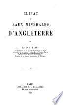 Climat et eaux minérales d'Angleterre