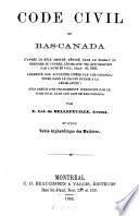 Code civil du Bas-Canada d'après le rôle amendé déposé dans le bureau du greffier du Conseil législatif, tel que prescrit par l'acte 29 vict., chap. 41, 1865