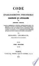 Code des établissements industriels concédés et autorisés sur demandes directes
