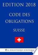 Code Des Obligations Suisse - Edition 2018