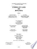 Codes et lois du Rwanda