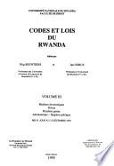 Codes et lois du Rwanda: Matières écomiques. Divers. Pt. 1. Aéronautique