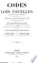 Codes et lois usuelles classées par ordre alphabétique