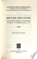 Collected courses of the Hague Academy of International Law