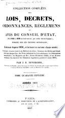 Collection complète des lois, décrets d'intérêe général, traités internationaux, arrêtés, circulaires, instructions, etc