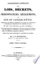 Collection complète des lois, décrets d'intérêe général, traités internationaux, arrêtés, circulaires, instructions, etc