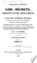 Collection complète des lois, décrets d'intérêe général, traités internationaux, arrêtés, circulaires, instructions, etc