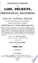 Collection complète des lois, décrets d'intérêe général, traités internationaux, arrêtés, circulaires, instructions, etc