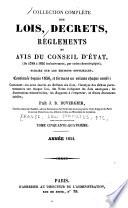 Collection complète des lois, décrets d'intérêt général, traités internationaux, arrêtés, circulaires, instructions, etc