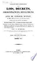 Collection complète des lois, décrets d'intérêt général, traités internationaux, arrêtés, circulaires, instructions, etc