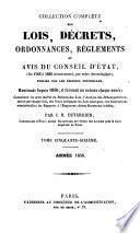 Collection complète des lois, décrets d'intérêt général, traités internationaux, arrêtés, circulaires, instructions, etc