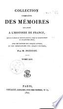 Collection complète des mémoires relatifs à l'histoire de France