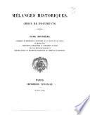 Collection de documents inédits sur l'histoire de France