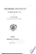 Collection de documents inédits sur l'histoire de France