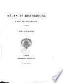Collection de documents inédits sur l'histoire de France