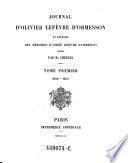 Collection de documents inédits sur l'histoire de France
