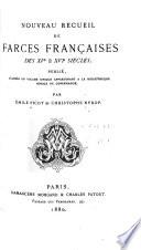 Collection de documents pour servir à l'histoire de l'ancien théâtre français