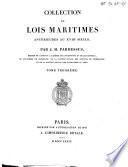 Collection de lois maritimes antérieures au XVIIIe siècle