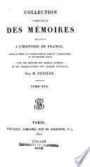 Collection des mémoires relatifs à lh̓istoire de France...